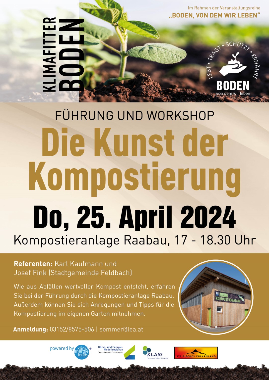 Workshop Die Kunst der Kompostierung, Do. 25.4.2024, 17 Uhr, Kompostieranlage Raabau