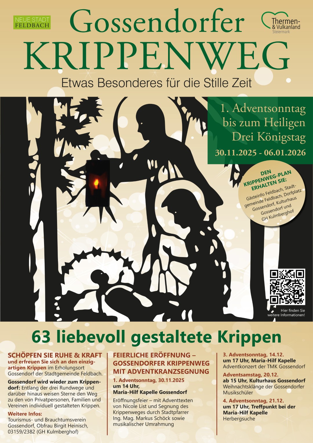 Plakat Gossendorfer Krippenweg 2025