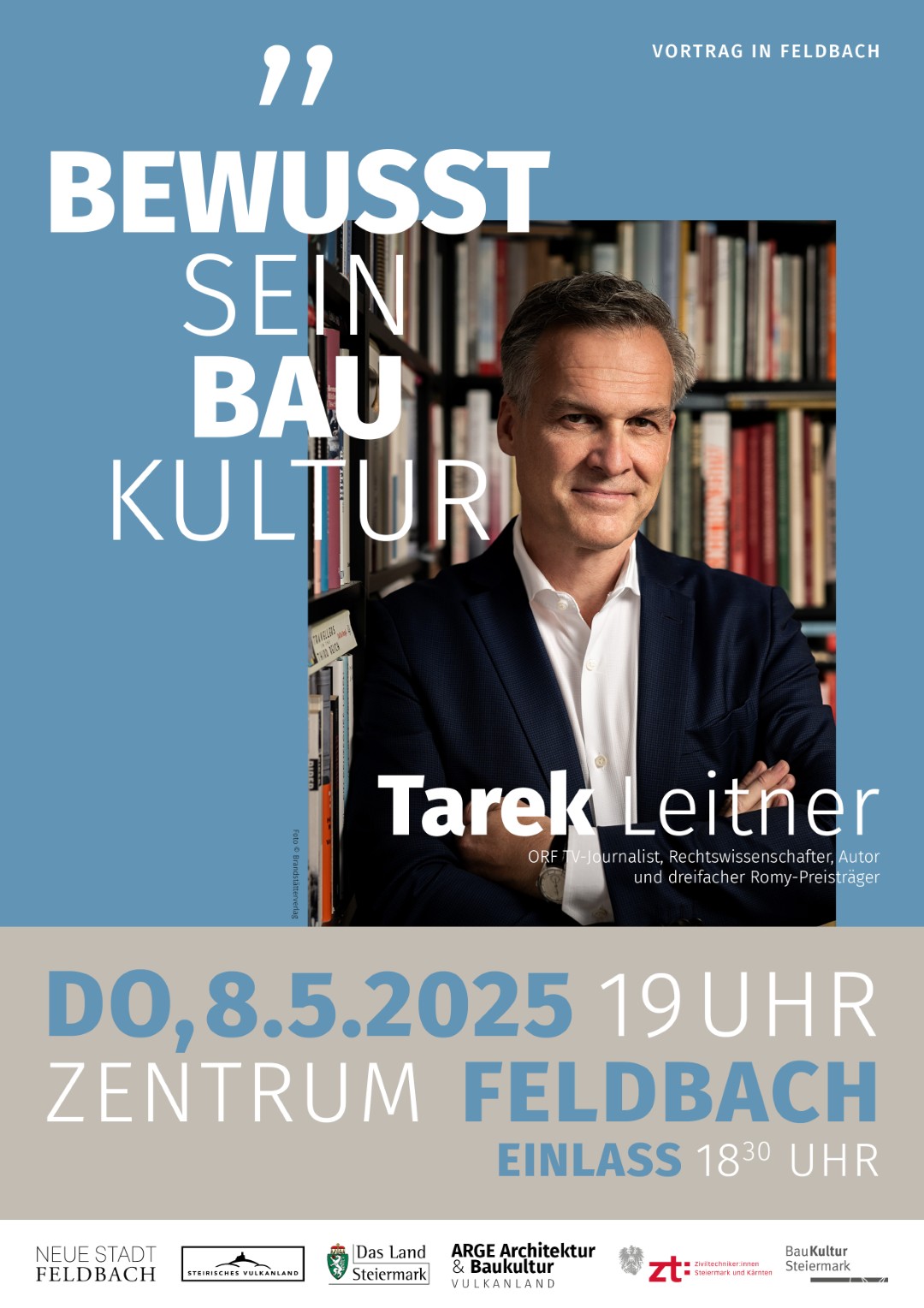 Vortrag Tarek Leitner, Zentrum, 8.5.2025, 19 Uhr