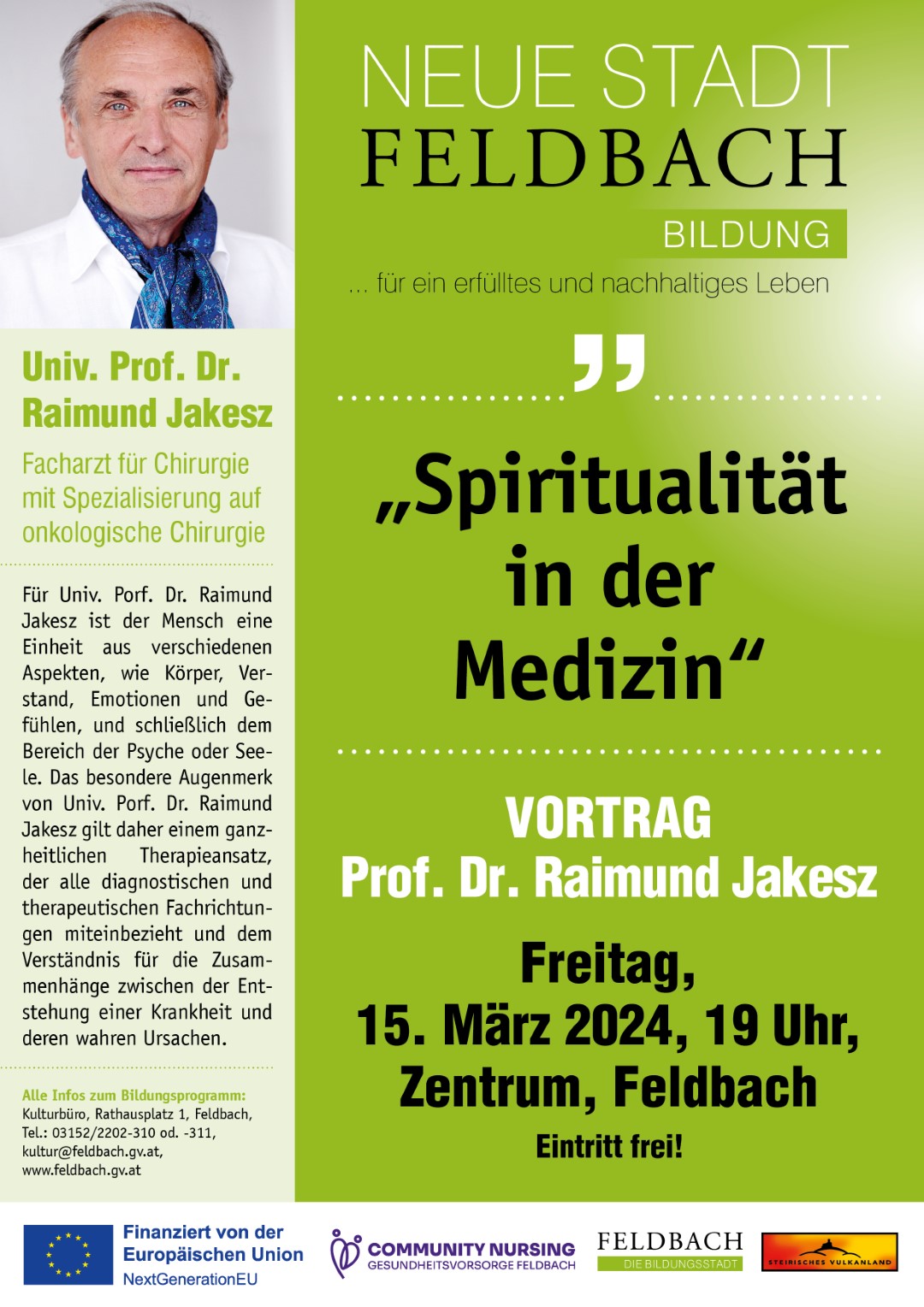 Vortrag Dr. Jakesz Plakat