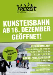 Kunsteisbahn ab 16. Dezember geöffnet