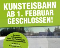 Kunsteisbahn ab 1.2.2024 geschlossen