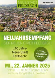 Neujahrsempfang, Mi., 22. Jänner 2025, Zentrum, Feldbach, Einlass: 18.30 Uhr, Beginn: 19 Uhr