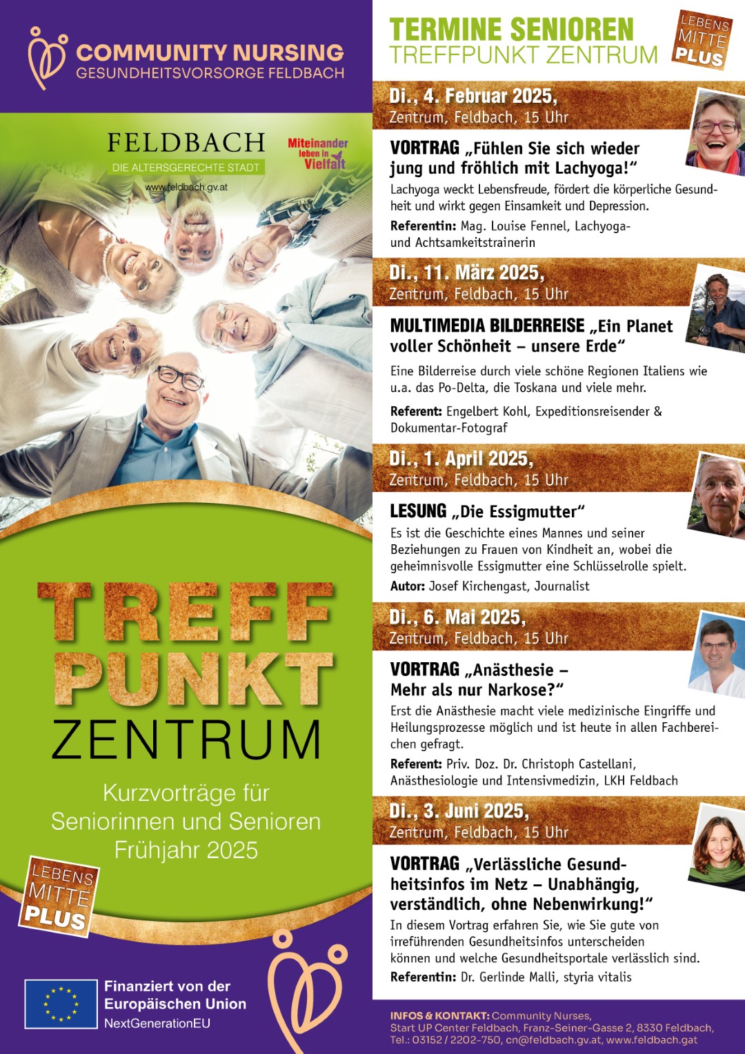 Treffpunkt Zentrum Frühjahr Vorträge