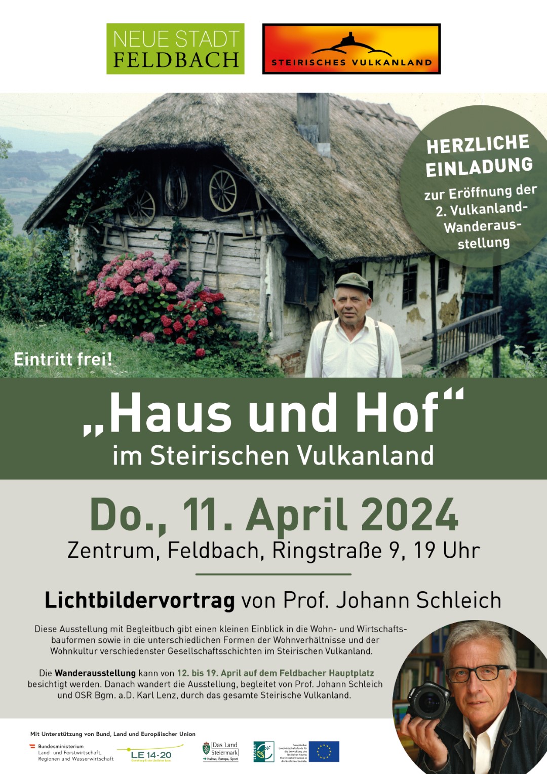 Ausstellung "Haus und Hof im Steirischen Vulkanland", Do., 11. April, 19 Uhr